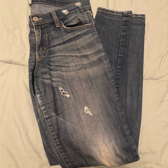 Flying Monkey Platinum Women’s Distressed Blue Jeans - Picture 4 of 4